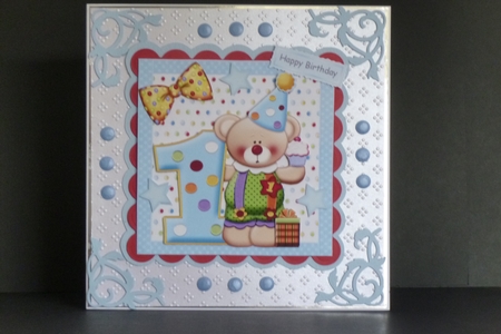 1st Birthday Bear 8x8 Mini Kit by Kathleen Peace