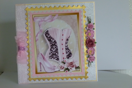 Beautiful Pale Pink Corset with Shoe by Kathleen Peace