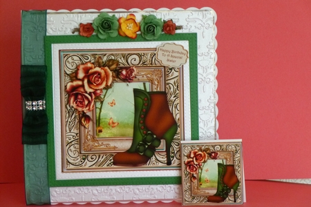 Fashion Boot & Autumn Roses Mini Kit by Kathleen Peace