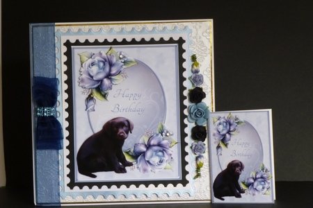 Labrador Pup & Porcelain Roses by Kathleen Peace