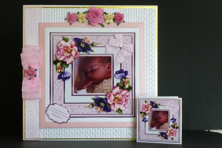 Baby Girl with Summer Blooms & Bow Mini Kit by Kathleen Peace