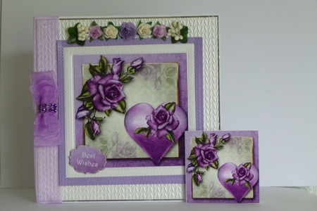 Hearts & Flowers - Heritage Roses by Kathleen Peace