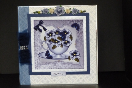 Teacup Pansies by Kathleen Peace