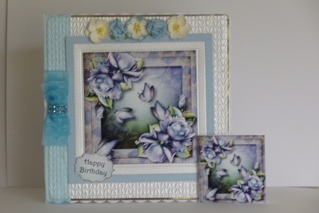 Floral & Flutters - Blue Roses by Kathleen Peace