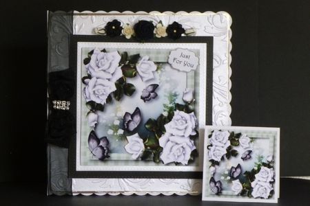 Floral & Flutters - White Roses by Kathleen Peace