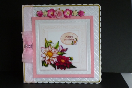 Delightful Dahlias - 6" x 6" Card Topper + Decoupage & Greet by Kathleen Peace