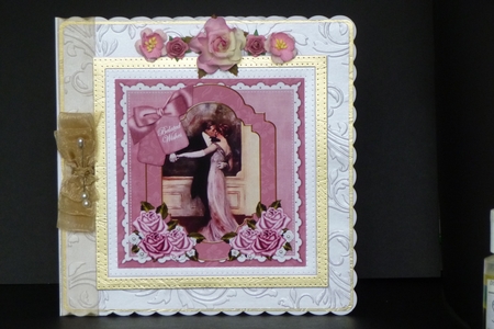 Dancing Couple Belated Wishes Floral 8inch Step by Step by Kathleen Peace