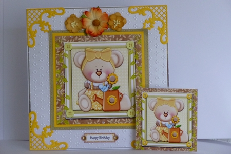 Adorable Sunflower Bear 8x8 Mini Kit by Kathleen Peace