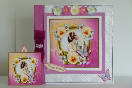 Vintage Lady with Pansies Kit  by Kathleen Peace