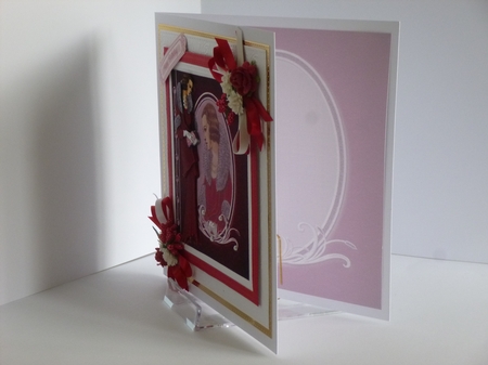 Lady in Red Velour Gown Fashion Reflection 7x7 Mini Kit  by Kathleen Peace