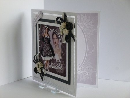 Chic Black and White Fashion Reflection 7x7 Mini Kit by Kathleen Peace