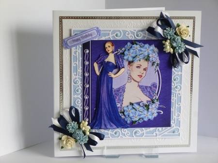 Glitter and silk Evening Dress Fashion Reflection 7x7 Mini Kit by Kathleen Peace
