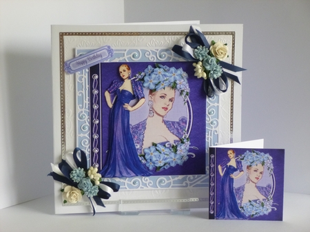Glitter and silk Evening Dress Fashion Reflection 7x7 Mini Kit by Kathleen Peace