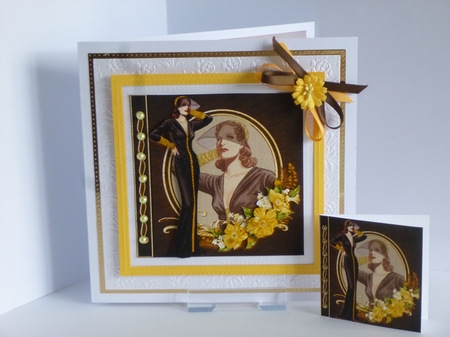 1930s Stocking Dress Fashion Reflections 7x7 Mini Kit by Kathleen Peace