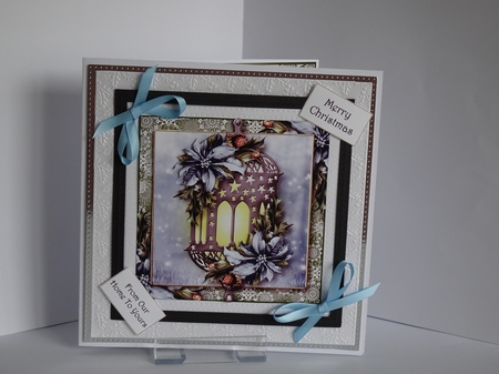 The Poinsettia Lantern - Blue by Kathleen Peace