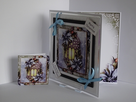 The Poinsettia Lantern - Blue by Kathleen Peace