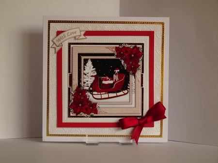 Christmas Sleigh2 Mini Card Kit by Kathleen Peace