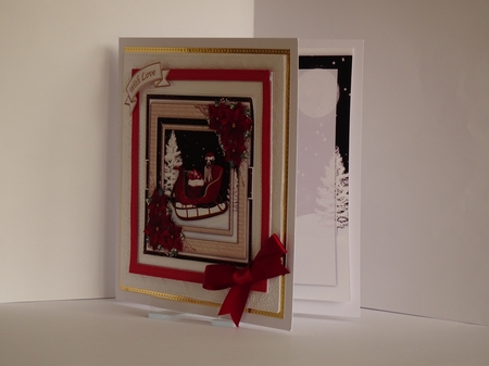 Christmas Sleigh2 Mini Card Kit by Kathleen Peace