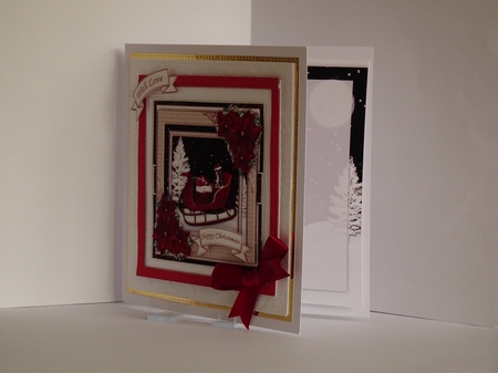 Christmas Sleigh3 Mini Card Kit by Kathleen Peace