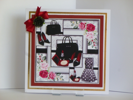 Black all about the fashion card front by Kathleen Peace