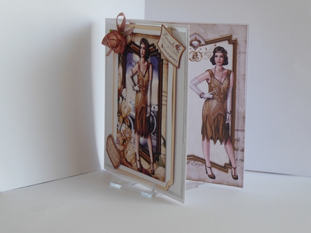 Art Deco Lady Lily 4 Sheet mini Kit Gold by Kathleen Peace