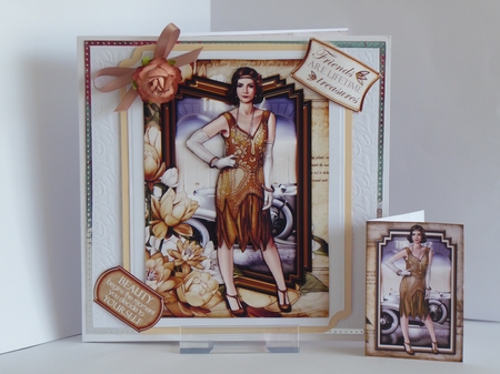 Art Deco Lady Lily 4 Sheet mini Kit Gold by Kathleen Peace