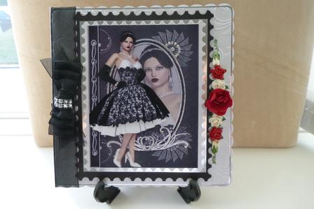 Chic Black and White Fashion Reflections Decoupage by Kathleen Peace