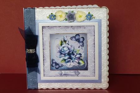 Butterfly and Roses 7x7 Card and Decoupage by Kathleen Peace