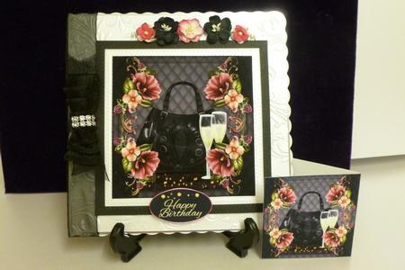 Champagne and Handbag Black Mini Kit by Kathleen Peace