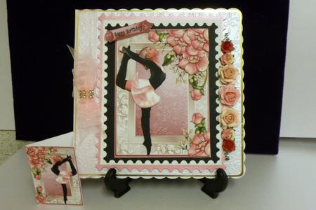 A5 the Little Dancer Card Front Kit by Kathleen Peace