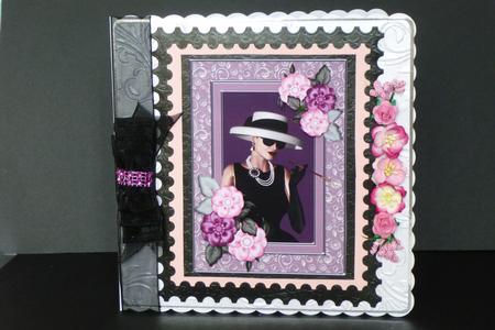 Elegant Lady & Pink Flowers by Kathleen Peace