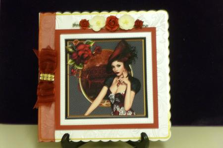 Elegant Lady & Red Roses by Kathleen Peace