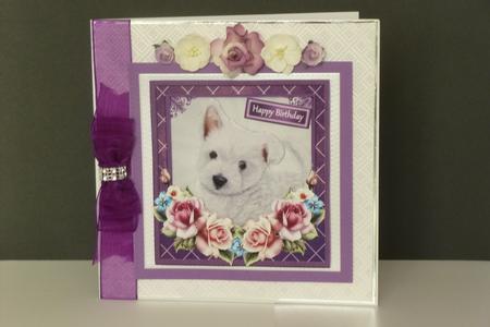 Westie with Roses 8x8 Mini Kit by Kathleen Peace