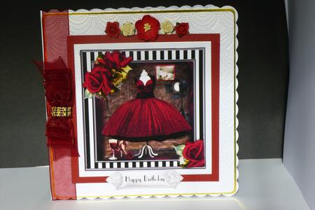 The Red Dress Card Front Kit by Kathleen Peace