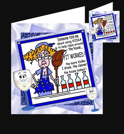 A womans work is never done! or is it, stella at it again! 8x8 by Kathryn Shevill