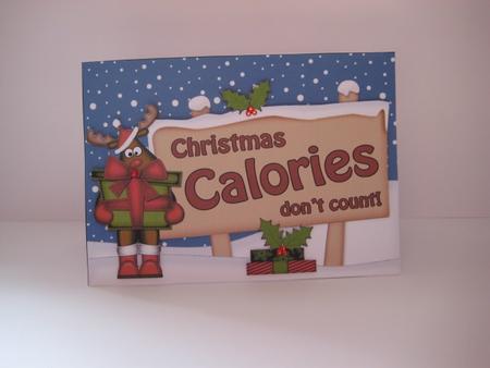 Xmas Christmas Calori Rudolph Signpost 5x7 Easicut Decoupage by Kathryn Shevill