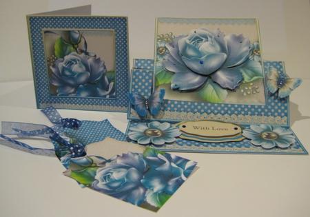 Easelcard with a Swing Blue 738 by Kathryn Shevill