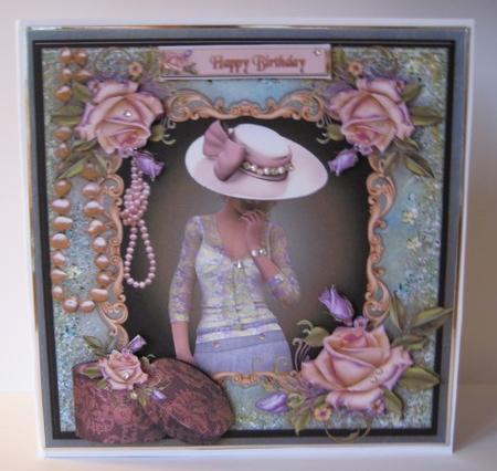 Young Lady Roses Card by Kathryn Shevill
