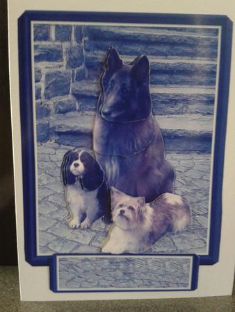 Dog Group 3D Decoupage by Kathryn Gisby