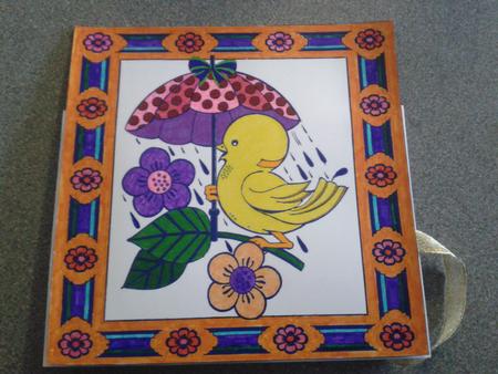 Digital Stamp - April Showers Chick by Kathryn Gisby