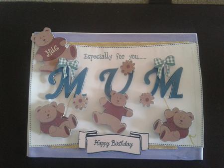 Bears on Mum, Decoupage by Kathryn Gisby