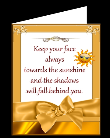 Always face the sunshine by Kathryn Shevill