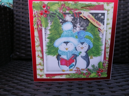 Cute Penguins Singing by Kathleen Collison