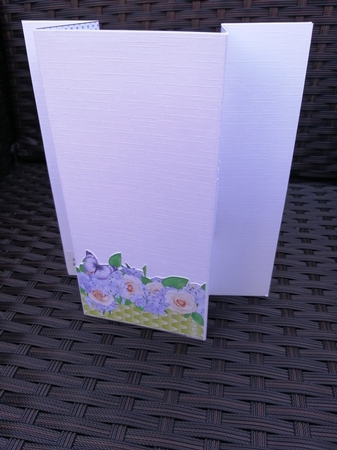 Pretty peach/purple flowers with butterflies cut out by Kathleen Collison
