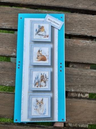 Lge DL Simple Christmas Quad - Once In The Forest by Kathleen Collison