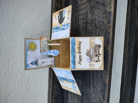 Birthday Beach Surfer Box card Kit by Kathleen Collison