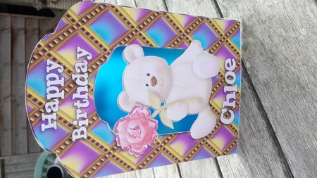 Chloe Cute Bear Scalloped Top Quick Card by Kathleen Collison