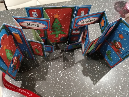 3D Xmas Robins Double Tri Shutter Card Kit by Kathleen Collison