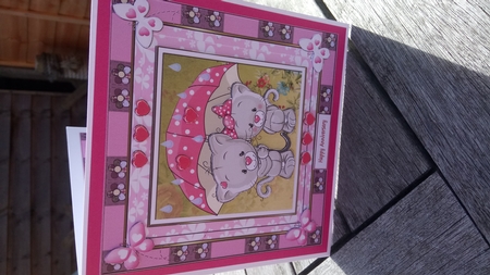 Romance Raindrops of Love Decoupage Topper by Kathleen Collison