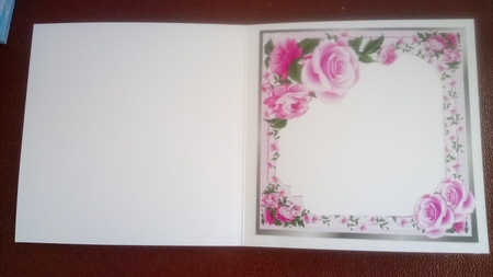 pretty cerise rose and flowers cherish yesterday script with butterflies 8x8 by Kathleen Collison